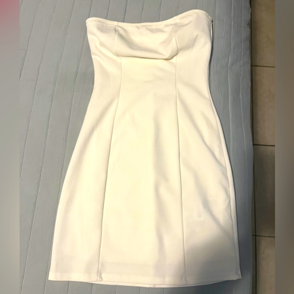 White strapless dress, Size S
